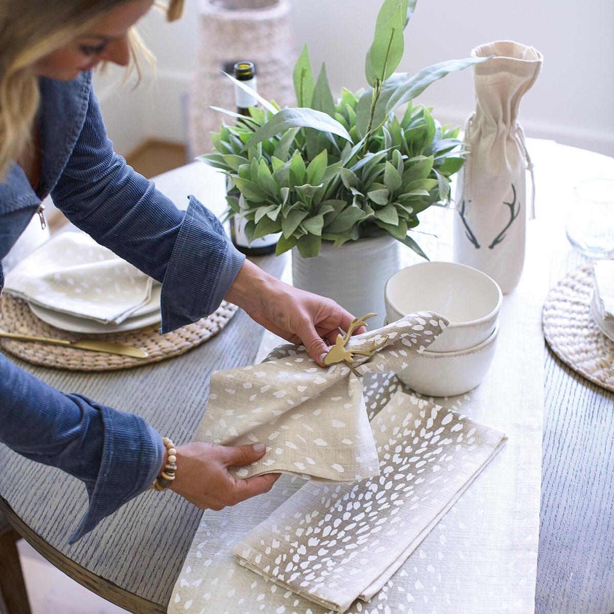 Eva & Co Axis Tan Table Runner 72